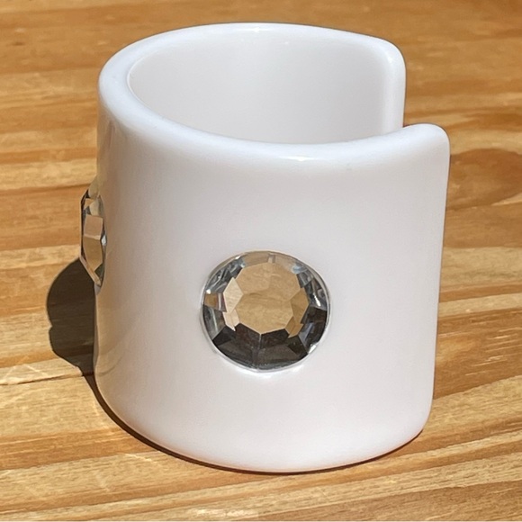 NWOT Gymboree Girls “Greek Isle Style” White Jewel Cuff Bracelet - Picture 4 of 5